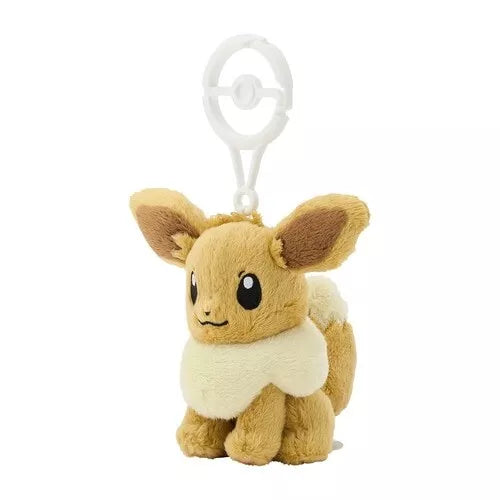 Pokemon Center Original Plush Mascot Keychain with Carabiner Eevee JAPAN