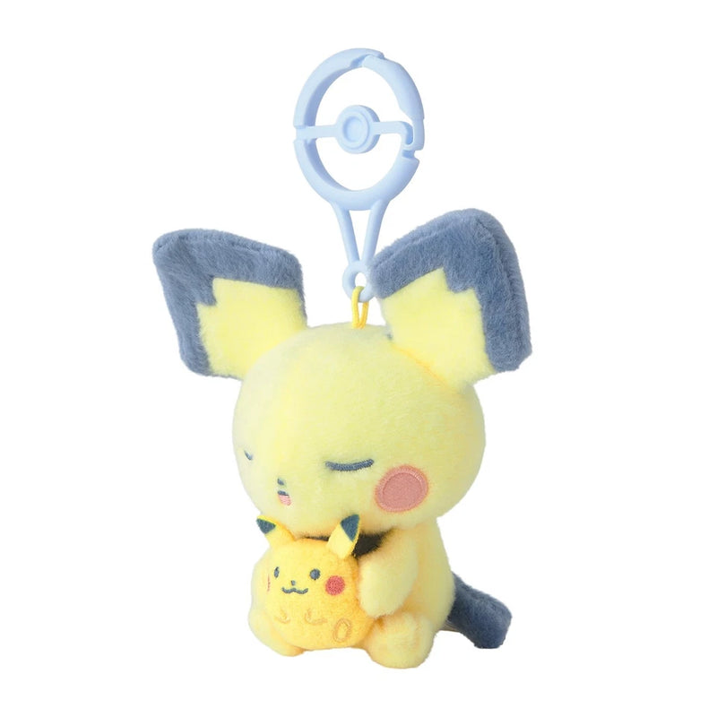 Pokemon Center Original Little Daydream Pichu & Pikachu Plush Keychain JAPAN