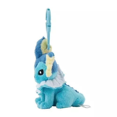 Pokemon Center Original Plush Mascot Keychain with Carabiner Vaporeon JAPAN