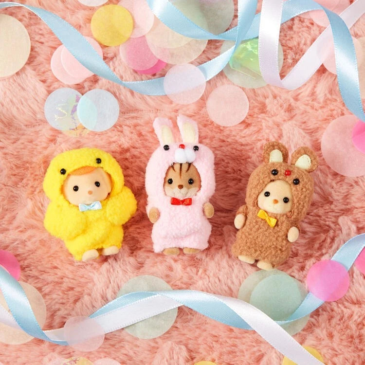 Epoch Sylvanian Families Calico Critters Baby Trio Mascot Set Doll JAPAN