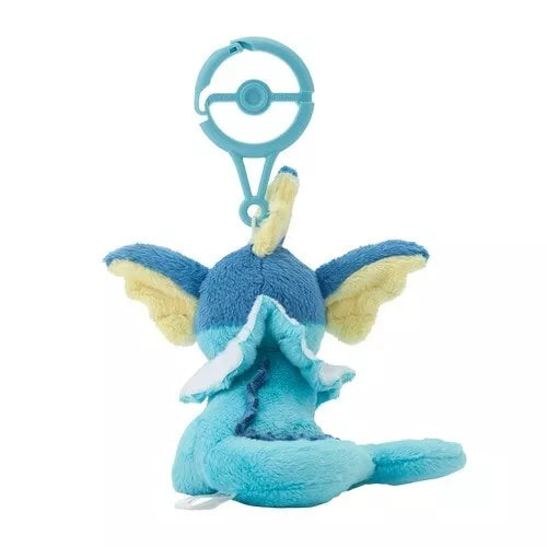 Pokemon Center Original Plush Mascot Keychain with Carabiner Vaporeon JAPAN