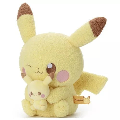 Pokémon Pokepeace Pikachu com Mini Plush Ver. Boneca de pelúcia JAPÃO OFICIAL