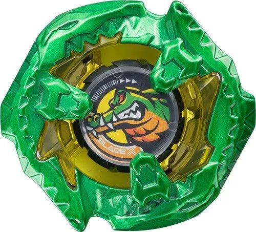 Takara Tomy Beyblade X BX-00 Croc Crunch 2-60Q Casaco de metal verde JAPÃO OFICIAL