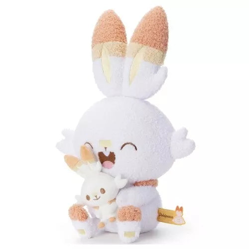 Pokémon Pokepeace Scorbunny com Mini Plush Ver. Boneca de pelúcia JAPÃO OFICIAL