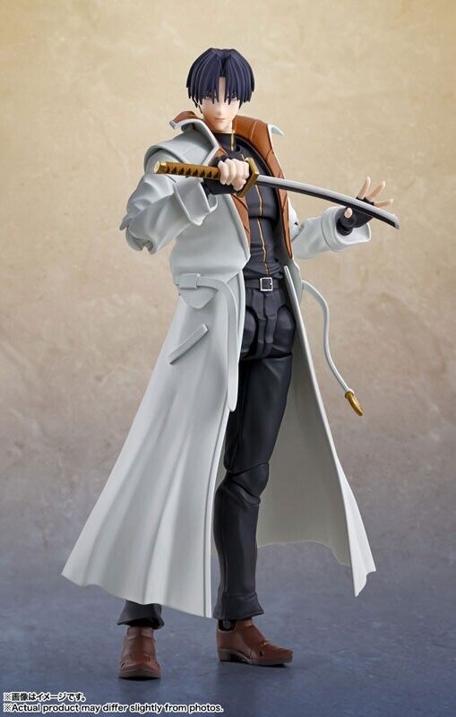 Bandai S.H.Figuarts Rurouni Kenshin Aoshi Shinomori Ação Figura Japão
