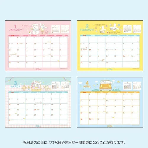 Sanrio Cinnamoroll Ring Calendar 2024 JAPAN OFFICIAL