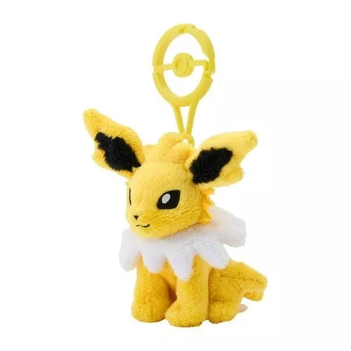 Pokemon Center Original Plüsch-Maskottchen-Schlüsselanhänger mit Karabiner Jolteon JAPAN