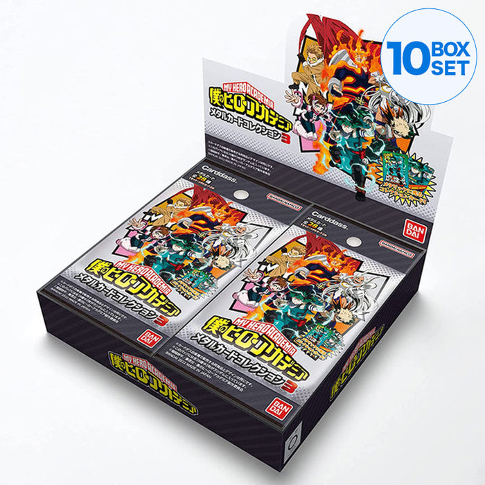 Bandai My Hero Academia Metal Card Collection 3 Pack Ver. Box Japón za-436