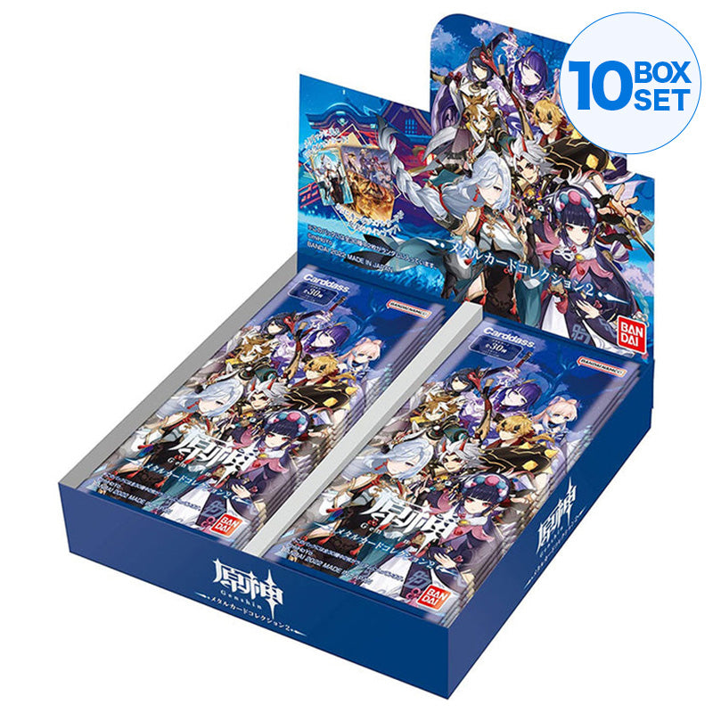 BANDAI Genshin Impact Metal Card Collection 2 Cards Box 20 packs JAPAN ZA-325
