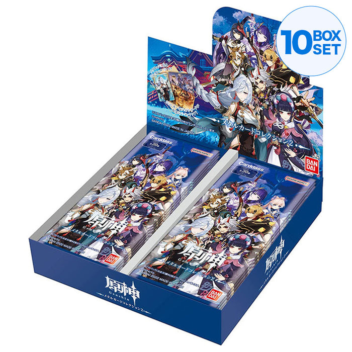 Bandai Genshin Impact Metal Card Collection 2 Karten Box 20 Packs Japan Za-325