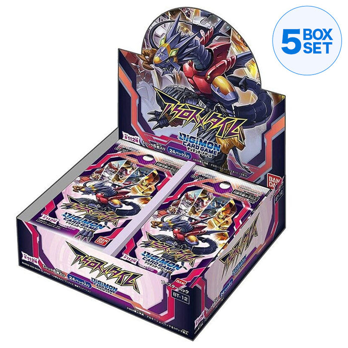 Jeu de cartes Digimon à travers Time Booster Pack BT-12 Box Japon officiel ZA-437