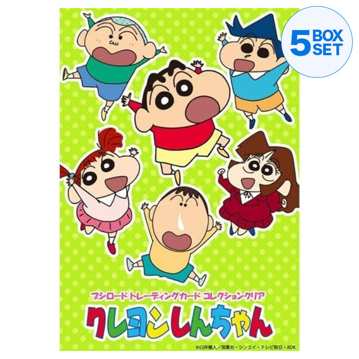Colección de tarjetas de comercio Bushiroad Clear Crayon Shin-Chan Pack Box TCG Japón