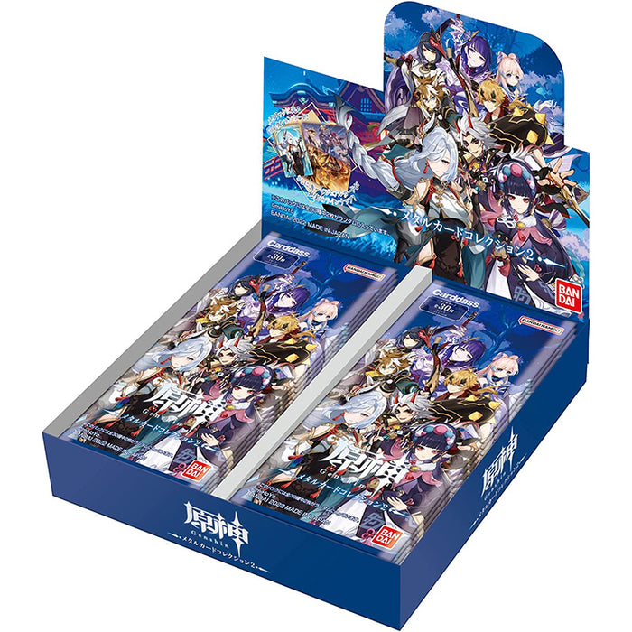 Bandai Genshin Impact Metal Card Collection 2 carte Box 20 pacchetti Giappone ZA-325