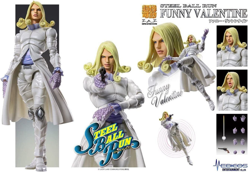 Bizarre Adventure de JoJo State Super Action Statue Figure 7e partie Funny Valentine
