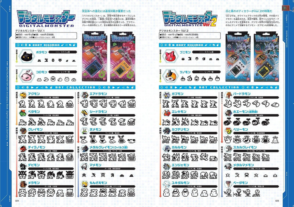 Shueisha Digimon 25th Device & Dot History Anniversary Book JAPAN OFFICIAL
