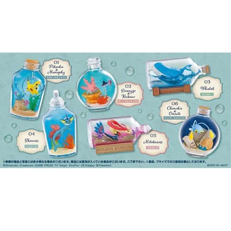 Pokemon AQUA BOTTLE collection Kagayaku Mizube no Meguriai 6Pack BOX