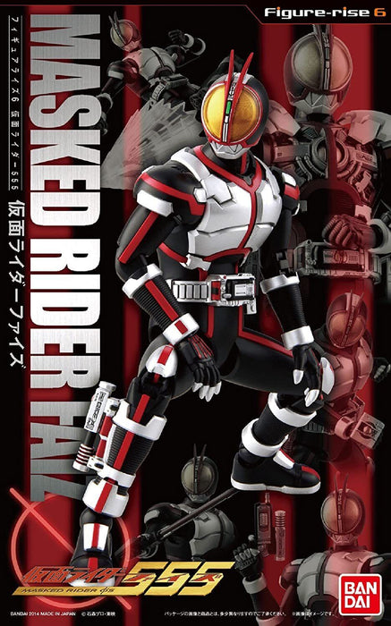 Bandai Figures 6 gemaskeerde Kamen Rider Faiz 555 Figuur Model Kit Japan Official