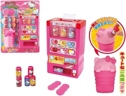 Sanrio Hello Kitty Happy Vending Machine with Coins Juice JAPAN