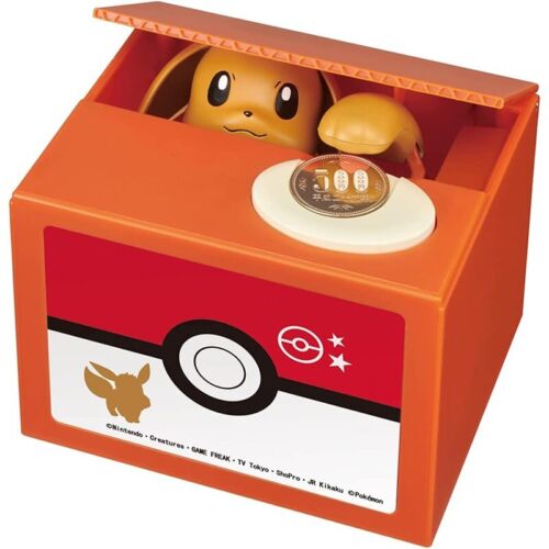 Shine Pokemon NEW Eevee Bank Piggy Bank Battery Powered PVC JAPAN ZA-655